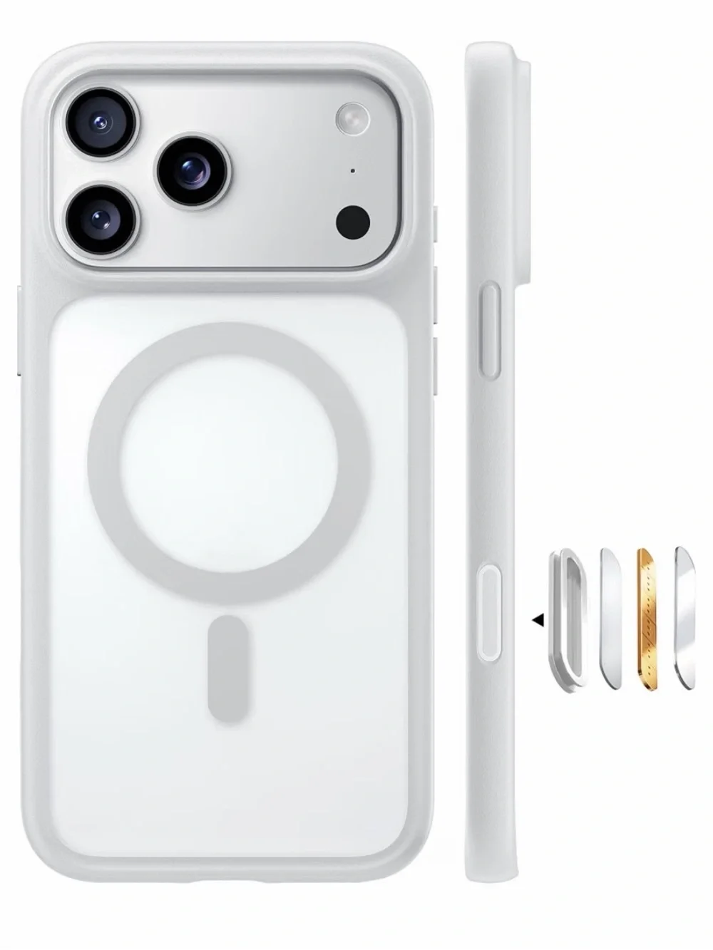 iPhone 17 Pro Case with MagSafe Clear and silver